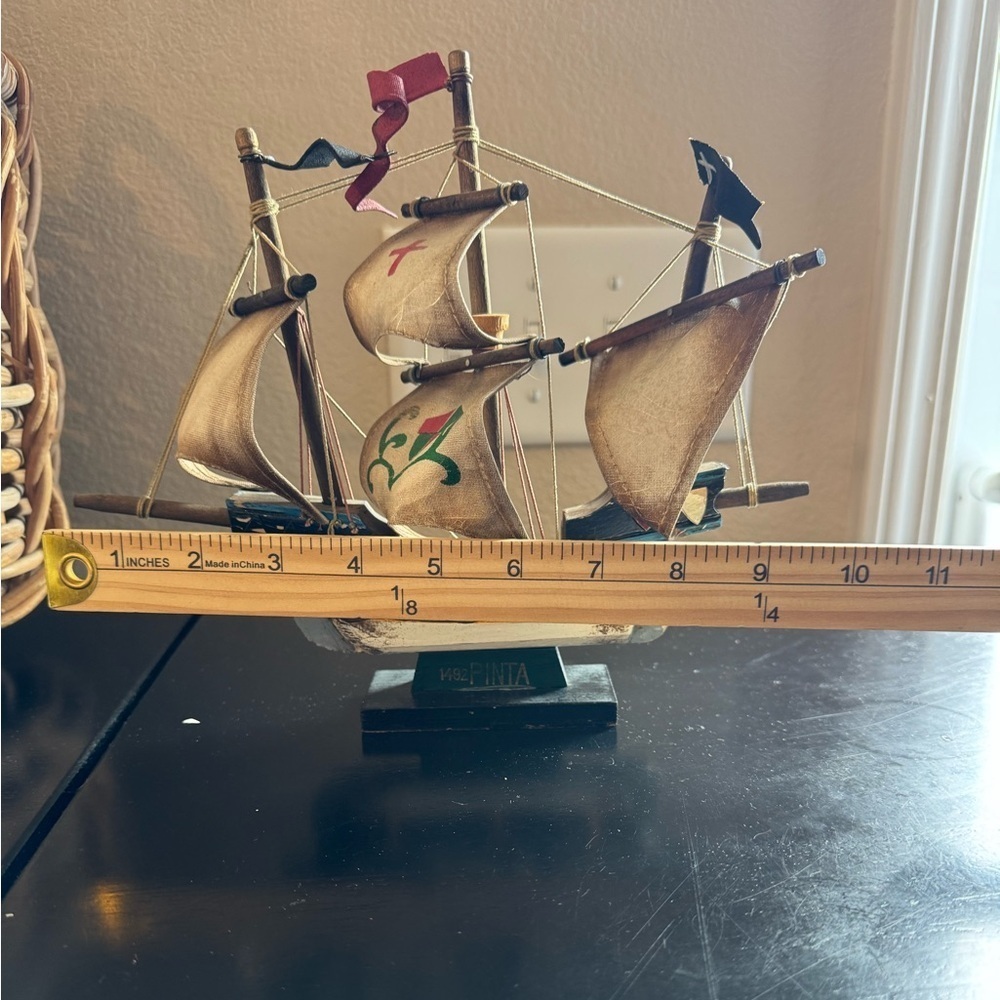 1492 Pinta sailboat replica vintage wooden - Picture 7 of 8